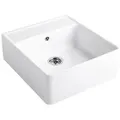 Produktbild: Villeroy und Boch Spülstein Einzelbecken 632062RW Ablaufgarnitur, Exzenterbetätigung, Befestigungssatz, Stone White
