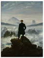 Produktbild: ARTLAND Wanddeko Leinwand Bilder Wandbild 45x60 cm Wandern Berge Wald Wolken Nebel Der Wanderer über dem Nebelmeer 1818 Romantik Caspar David Friedrich T6QN