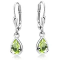 Produktbild: Materia Damen Ohrringe Edelstein - Peridot Stein 925 Sterling Silber grün SO-448-Grün