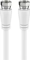 Produktbild: Goobay 58815 SAT Antennenkabel (class A+, >95 dB), 3x geschirmt, 1.5 m, Weiß - F