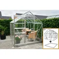 Produktbild: Halls Gewächshaus Popular 5,0 m² Alu mit 3 mm Blankglas + Fundament Schwarz