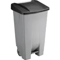 Produktbild: helit Rollcontainer the step chief, 120 Liter, Mit breitem, rutschfestem Fußpedal und seitlichen Griffen, Farbe: dunkelgrau/schwarz H2405595