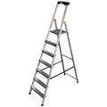 Produktbild: Stufen Stehleiter Krause Safety Aluminium 7 Stufen hoher Sicherheits-Bügel und große rutschsicherer Plattform