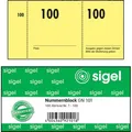 Produktbild: Sigel Nummernblock Doppelnummern GN101, farbig sortiert, Nummern 1-100, 100 Abrisse