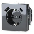 Produktbild: Busch-Jaeger 20 EUCB2USBAC-81 SCHUKO USB-Steckdose, A/C future linear, Anthrazit (2CKA002011A6300)