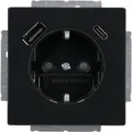 Produktbild: BUSCH-JAEGER Steckdose 20 EUCB2USBAC-81 | SCHUKO mit USB-A + USB-C | Unterputz | 16A 230V | anthrazit
