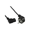 Produktbild: InLine Netzkabel, Schuko gewinkelt auf Kaltgerätestecker links abgewinkelt, 1,8m, schwarz (16752L)