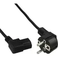 Produktbild: INLINE Netzkabel, Schutzkontakt gewinkelt/C13 St abgew. 1.8m Kaltgerätestecker, schwarz