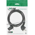 Produktbild: 16752L InLine Netzkabel Schutzk. gew. / Kaltgerätest. C13 links abgew. 1 8m ~D~