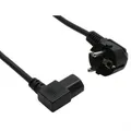 Produktbild: InLine Netzkabel gewinkelt > Kaltgerätestecker abgewinkelt 1,8m schwarz #16752L