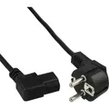 Produktbild: Netzkabel, links gewinkelt auf Kaltgerätestecker C13, 1,8 m 