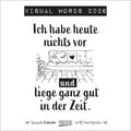 Produktbild: Visual Words 2026 Typo-Art Broschürenkalender mit Ferienterminen. Wandkalende...