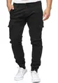 Produktbild: Indicode Herren August Cargohose aus Baumwolle mit 6 Taschen | Cargo Chino Hose f. Männer Black, M