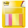 Produktbild: Post-it Haftmarker Rechteckig 1,5 x 5 cm Farbig sortiert Page Marker 5 Stück à 100 Streifen