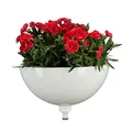 Produktbild: Gardena ClickUp! Pflanzschale: Großes Pflanzgefäß für Frühlings- und Sommerpflanzen, 25 cm, frostsicher, sichere Bodenfixierung, Weiss (11320-20)