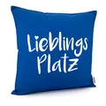 Produktbild: heimtexland ® Outdoorkissen 45x45 Dekokissen Outdoor Garten Lounge Deko Kissen Typ839 Lieblingsplatz Blau