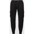 Produktbild: Alpha Industries Cargohose mit Label-Details Modell 'Twill' in Black, Größe L