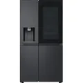 Produktbild: LG GSXE90EVDD mit Craft Ice, InstaView Door-in-Door®, Side-by-Side (628 l, D, 1790 mm hoch, Essence Matte Black)