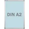 Produktbild: Franken Plakatrahmen DIN A2, 25 mm Rahmenprofil silbereloxierter Aluminium-Klapprahmen, Kunststoffecken (A2) (BS0703)