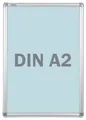 Produktbild: FRANKEN Wechselrahmen, Standard A2 Plakatrahmen, Aluminium-Klapprahmen 25 mm breit, Info-Rahmen für den Innenbereich in Büro, Schule, Restaurant, Hotel, öffentliche Einrichtungen, BS0703