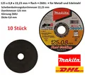 Produktbild: 10x MAKITA® Trennscheibe E-10877 Ø 125 x 0,8 mm EN12413 METALL / EDELSTAHL