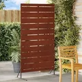 Produktbild: vidaXL Sichtschutz Grau 100 x 50 x 180 cm Wetterfeststahl - Braun