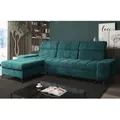 Produktbild: Easy4You Ecksofa Como Türkis L-Form – 283x101x175 cm - Schlafsofa mit Bettkasten und Schlaffunktion - Eckcouch mit Stauraum und Metallfüße, Ve... - Türkis