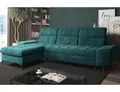 Produktbild: Easy4You Ecksofa Como Türkis L-Form – 283x101x175 cm - Schlafsofa mit Bettkasten und Schlaffunktion - Eckcouch mit Stauraum und Metallfüße, Verstellbare Kopfstützen – Stoff Monolith 72