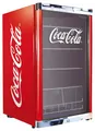 Produktbild: °CUBES Coca Cola Kühlschrank 115L | Getränkekühlschrank groß mit Glastür, perfekt für Partys & Gewerbe | Energieeffizient, 84,5 cm hoch, 104 kWh/Jahr - Flaschenkühlschrank groß