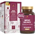 Produktbild: VITACTIV MenoBalance - Wechseljahre Pflanzlich - Nachtkerzenöl, Yamswurzel, Hopfen, Mönchspfeffer plus B Vitamine - Gegen Symptome - Hormonfrei & Vegan - 60 Menopause Kapseln