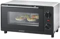 Produktbild: Severin TO 2052 Minibackofen 9L 800W schwarz-silber Timer Backblech