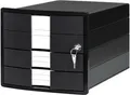 Produktbild: Schubladenbox HAN Impuls 2.0, Format A4, 3 geschlossene Schübe, stapelbar, abschließbar, schwarz