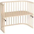 Produktbild: Babybay Beistellbett, Beige, Holz, Buche, vollmassiv, 54x79x96 cm, Sprossen im Normabstand, Lattenrost stufenlos höhenverstellbar, zur Sitzbank umbaubar, zum Gitterbett sehr stabil, Babymöbel, Babybetten, Beistellbetten