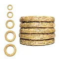 Produktbild: DekoPrinz® Strohkränze, 5 Stück | ø 30 cm Durchmesser | 5 cm Stärke | Strohrömer, Türkranz, Deko-Kranz Kranz-Rohling, Strohring
