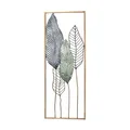 Produktbild: Metallbild 3D-Effekt Wanddekoration Wandbild Blätter Wandschmuck SENTONI Metall