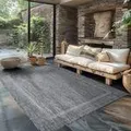 Produktbild: Outdoor Teppich Einfarbig Wetterfest Terasse Balkon Garten Küchenteppich Flachgewebe Sisal Optik, Größe: 240 x 340 cm, Farbe: Grau