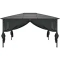 Produktbild: Vidaxl - Gartenpavillon Mit Vorhang Aluminium 4×3×2,6 M Schwarz