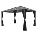 Produktbild: vidaXL Gartenpavillon, Schwarz, Metall, 300x260x400 cm, Sonnen- & Sichtschutz, Pavillons & Pergolas, Pavillons