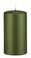 Produktbild: Stumpenkerzen Metallic Grün Matt 13 x Ø 7 cm, 6 Stück