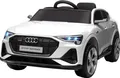 Produktbild: HOMCOM Elektro Kinderauto 12V Elektrofahrzeug Audi E-tron Elektroauto mit Fernbedienung, Sicherheitsgurt, Musik (MP3/USB/TF), Kinderfahrzeug für Kinder 3-5 Jahre, 3-5 km/h, Weiß