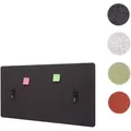 Produktbild: Akustik-Tischtrennwand HWC-G75, Büro-Sichtschutz Schreibtisch Pinnwand, doppelwandig Stoff/Textil ~ 60x120cm braun-grau