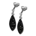 Produktbild: SilberDream schwarz Träne Ohrringe Zirkonia 925 Silber Damen Ohrstecker GSO400S