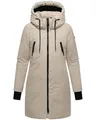 Produktbild: Navahoo Damen modischer Wintermantel warmer Parka mit (abnehmbarer) Kapuze und Rucksackträgern innen Winterzart 14 Light Taupe Gr. XXL