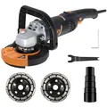 Produktbild: MAXXT 1500W Betonschleifer Winkelschleifer Bürstenloser EC-Motor, Schleifmaschine mit 5-Zoll-Pad, 1000–8500 U/min, 7-stufige Drehzahlregelung, abnehmbarer Schutz (inkl. 2 Diamantschleifscheiben)