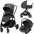 Produktbild: Bebeconfort Luvia Trio, Kinderwagen 3 in 1, 0–4 Jahre, Babyschale, Kinderwagenaufsatz, Smartes Faltsystem, Verstellbarer Schieber, Mineral Graphite