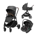 Produktbild: Bebeconfort Luvia Trio, Kinderwagen 3 in 1, 0–4 Jahre (0–22 kg), Baby Kinderwagen, Babyschale, Kinderwagenaufsatz, Smartes Faltsystem, Verstellbarer Schieber, Stoßdämpfung auf Rädern, Mineral Graphite