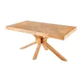 Produktbild: Riess Ambiente Massivholz Esstisch MOSAIK 160cm Natur Pinienholz recycelt Sterngestell Esszimmertisch Holztisch Küchentisch Fischgräten-Design recycelt
