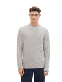 Produktbild: TOM TAILOR Herren Strickpullover mit Zopfmuster, Grey Heather Melange, XXL