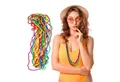 Produktbild: relaxdays Perlenkette Bunte Perlenkette Neon 30er Set
