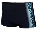 Produktbild: Aquarti Herren Kurze Badehose mit Streifen, Farbe: 13717C Schwarz/Blau, Größe: 4XL